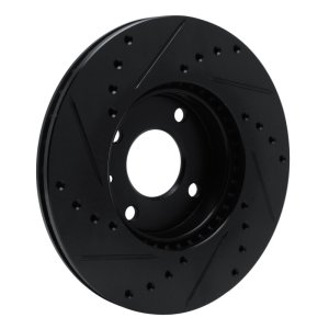 Chevrolet Spark Brake Rotor (1) - Front Right - R1 Concepts - Drilled & Slotted - Black - `16-`22